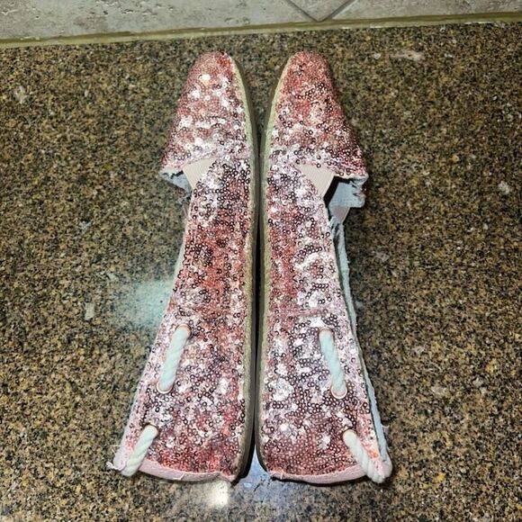 Women's Gianni Bini Pink Sequin Flats Size 9.5M - Picture 4 of 7